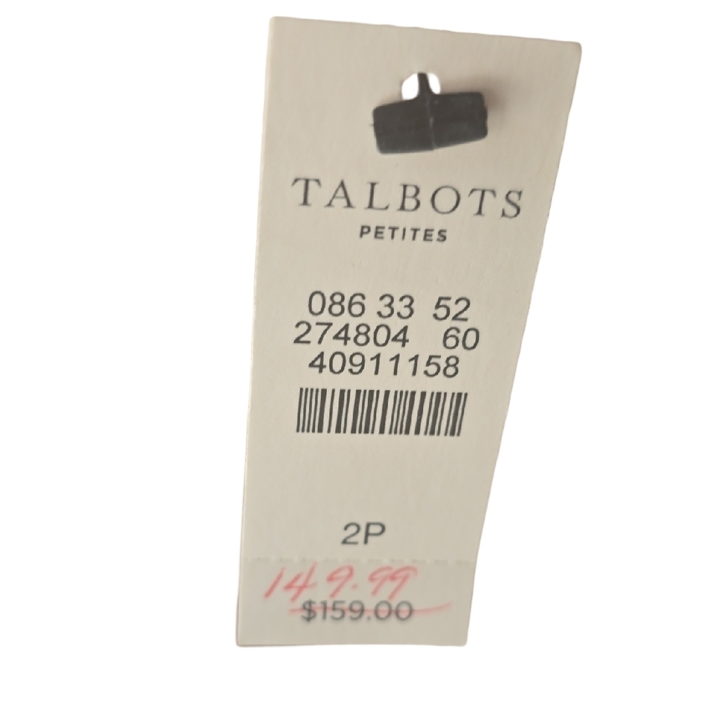 NWT Talbot's Talbots floral jacquard sleevele - Picture 4 of 7